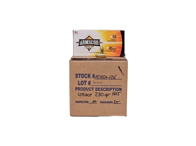 Armscor .45 Auto CASE 230 Grain Full Metal Jacket