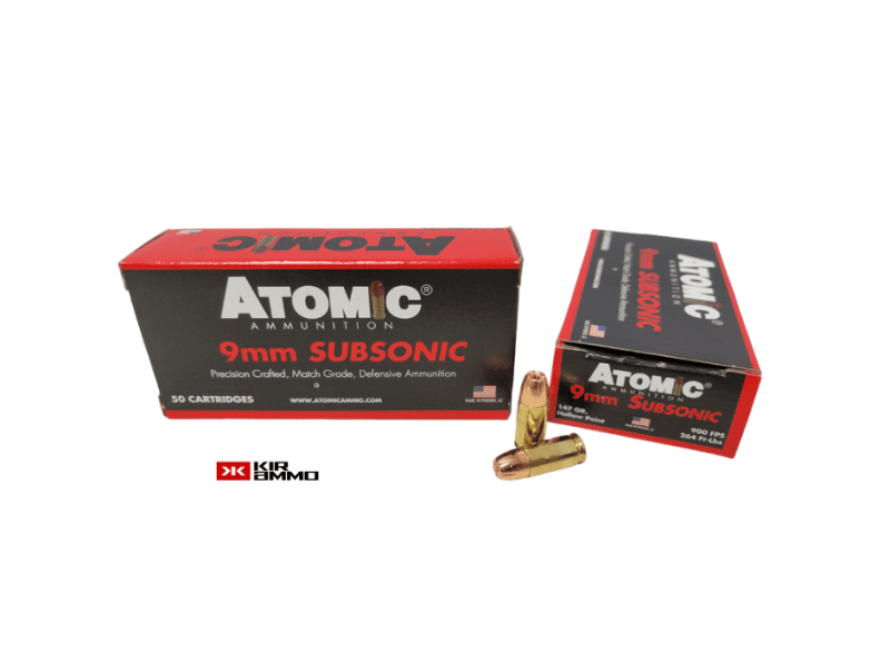 Atomic SUBSONIC 9mm Luger 147 Grain MATCH Hollow Point 900fps