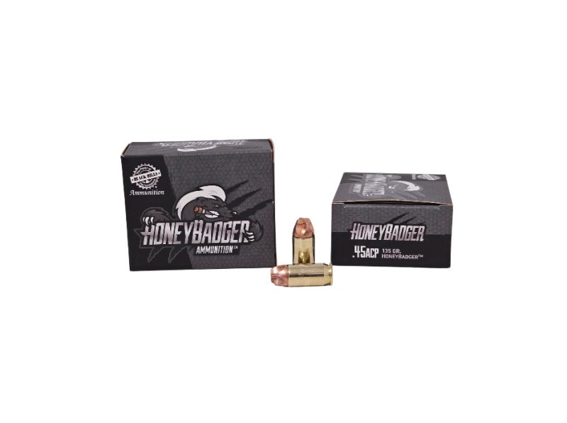 Black Hills HoneyBadger .45 ACP 135 Grain Lehigh Xtreme Defense Lead Free