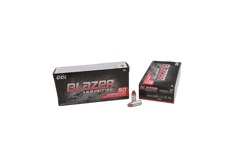 CCI Blazer 9mm Luger Aluminum 115 Grain 50 Rounds