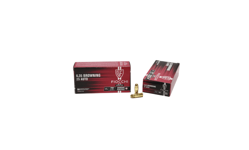 FIOCCHI .25 ACP 50 Grain FMJ