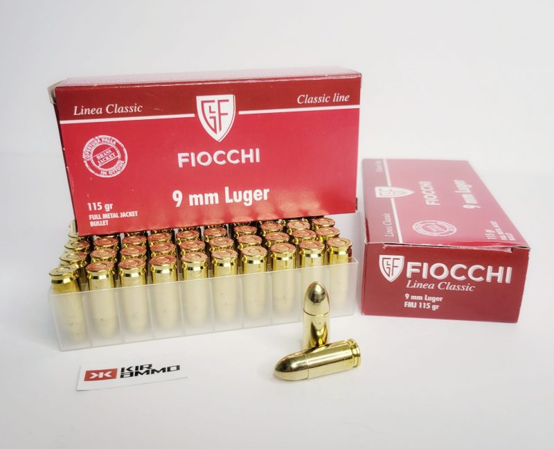 Fiocchi 9mm 115 grain scaled 1