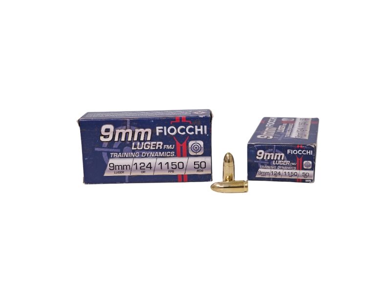 Fiocchi 9mm Luger 124 Grain Full Metal Jacket SD