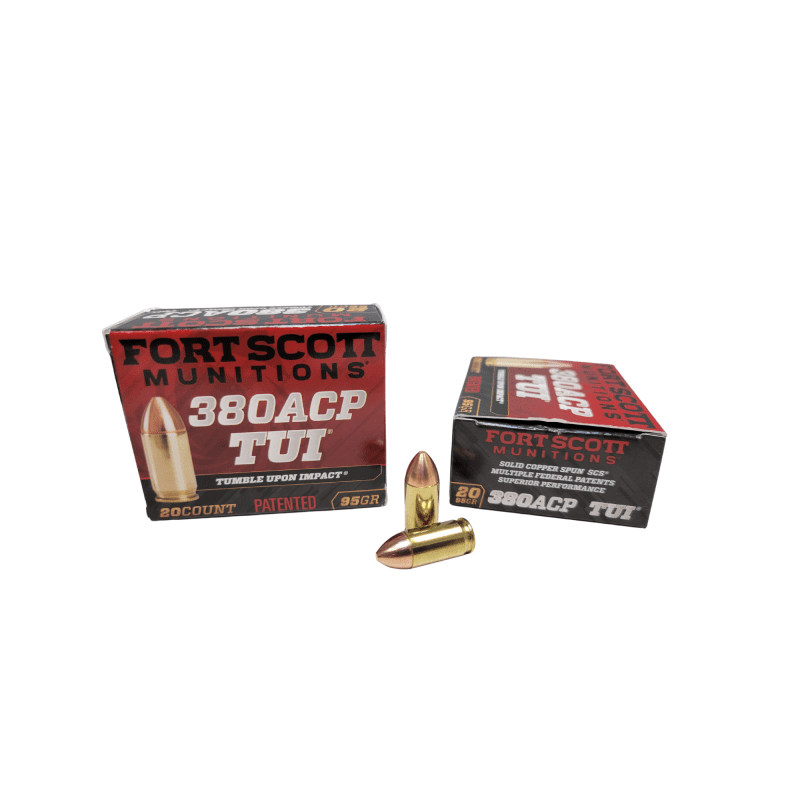 Fort Scott .380 ACP 95 Grain Tumble Upon Impact MATCH lead free Solid Copper