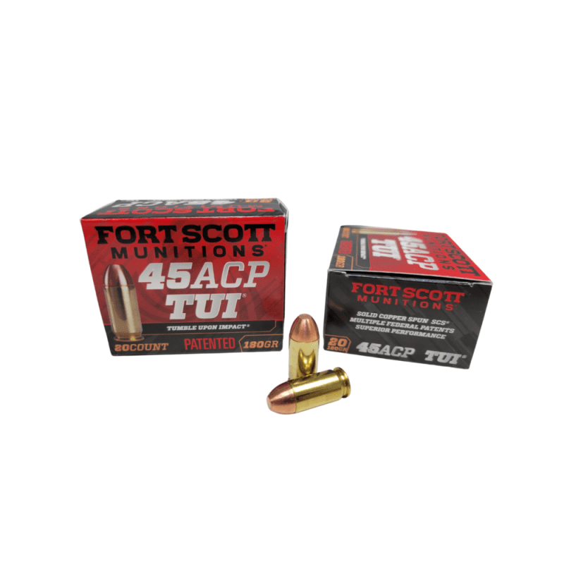 Fort Scott .45 ACP 180 Grain Tumble Upon Impact MATCH lead free Solid Copper e1652381538309