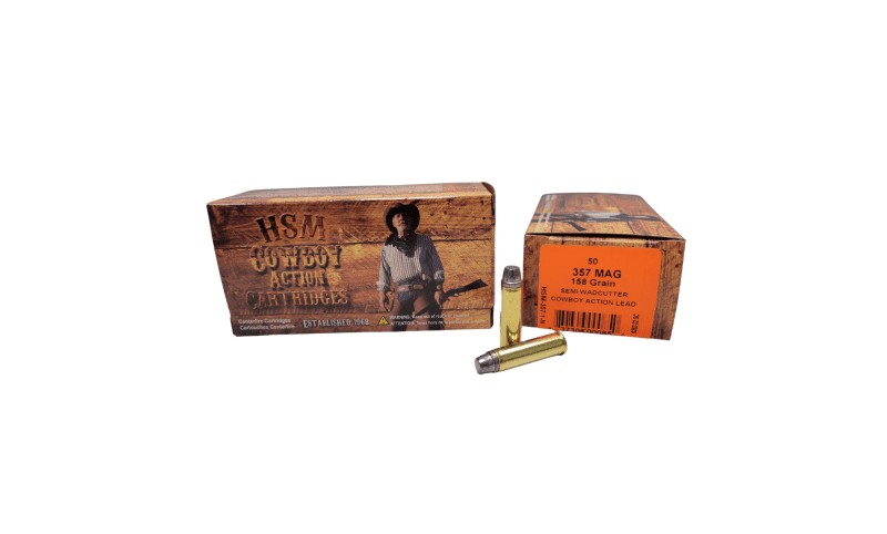 HSM .357 Mag Cowboy Action 158 Grain Semi Wad Cutter