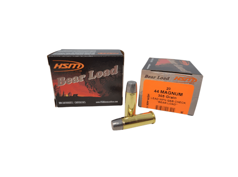 HSM BEAR LOAD 44 MAGNUM 305 GRAIN LEAD WFN GAS CHECK 1