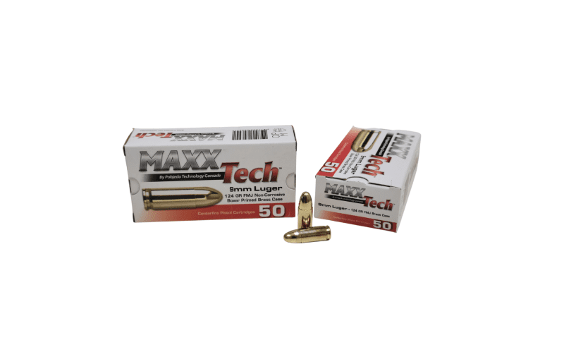 MaxxTech 9mm Luger 124 Grain FMJ 50 Rounds