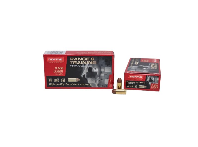 Norma 9mm Luger FRANGIBLE 65 Grain Round Nose