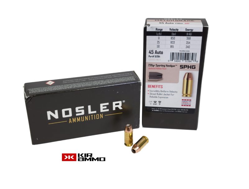 Nosler .45 ACP 230 Grain Match Grade JHP scaled 1