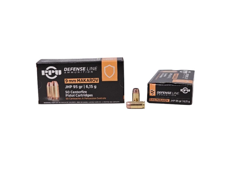 PPU Defense 9x18mm Makarov 95 Grain Jacketed Hollow Point