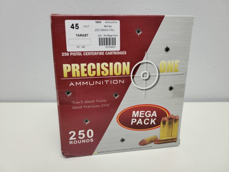 Precision One .45 Colt 255 Grain FMJ MEGA Pack scaled e1641586013442