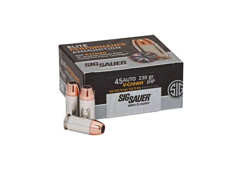 Sig Sauer .45 ACP V Crown 230 Grain JHP Elite