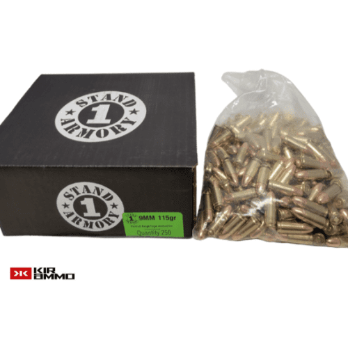 Stand 1 Armory 9mm Reman 115 Grain FMJ – 250 Rounds (Box) [NO TAX outside Texas]