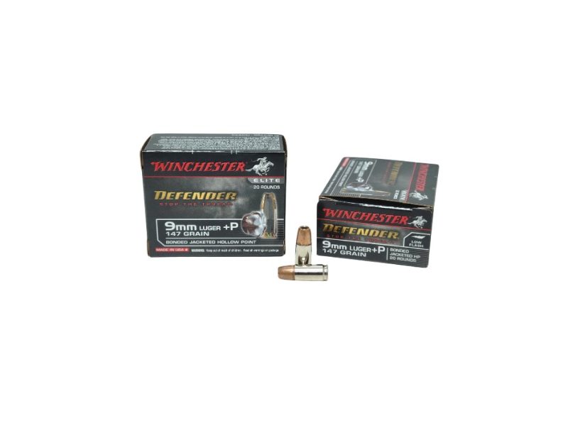 Winchester Defender 9mm plus P 147 Grain Bonded JHP